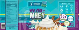 Label for Waves of Whey Protein Cinnamon Frosting