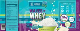 Label for Waves of Whey Protein Mini Marshmallows