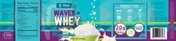 Label for Waves of Whey Protein Mini Marshmallows