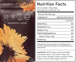 Label for Mushroom Coffee
