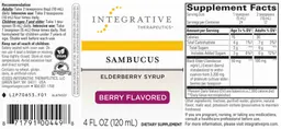 Label for Sambucus Berry Flavored