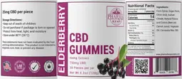 Label for Elderberry CBD Gummies