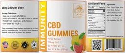 Label for Immunity CBD Gummies