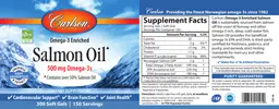 Label for Omega-3 Enriched Salmon Oil