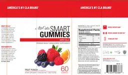 Label for Ab Cuts Smart Gummies With CLA Fruit Punch