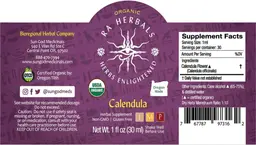 Label for Organic Calendula