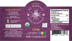 Label for Organic Catnip