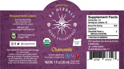 Label for Organic Chamomile