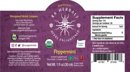 Label for Organic Peppermint