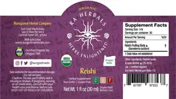 Label for Organic Reishi
