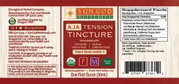Label for Aja Tension Tincture