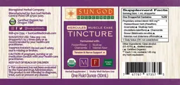 Label for Hercules Muscle Ease Tincture