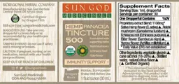 Hemp Panacea Tincture 500 Immunity Suppo