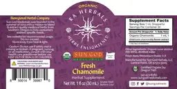 Label for Organic Fresh Chamomile