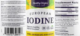 Label for European Iodine 150 mcg