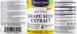Label for Grape Seed Extract 300 mg