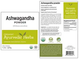 Label for Ashwagandha Powder