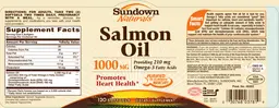 Label for Salmon Oil 1000 mg