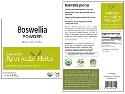 Label for Boswellia Powder