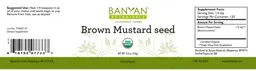 Label for Brown Mustard Seed