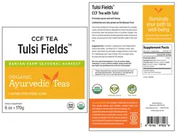 Label for CCF Tea Tulsi Fields