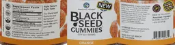 Label for Black Seed Gummies 500 mg Orange