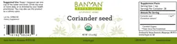 Label for Coriander Seed