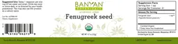 Label for Fenugreek Seed