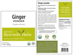 Label for Ginger Powder