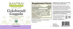 Label for Gokshuradi Guggulu