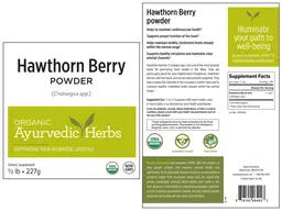 Label for Hawthorn Berry Powder