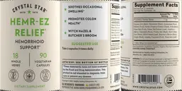 Label for Hemr-Ez Relief