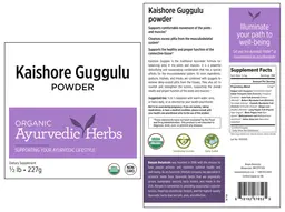 Label for Kaishore Guggulu Powder