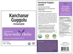 Label for Kanchanar Guggulu Powder