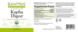 Label for Kapha Digest