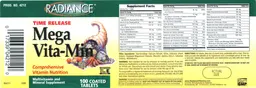 Label for Time Release Mega Vita-Min
