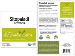 Label for Sitopaladi Powder