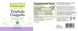 Label for Triphala Guggulu
