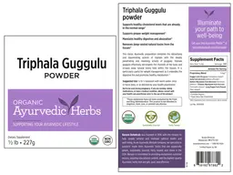 Label for Triphala Guggulu Powder