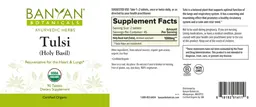 Label for Tulsi (Holy Basil)