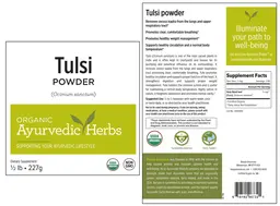Label for Tulsi Powder