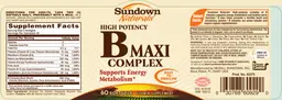 Label for High Potency B Maxi Complex