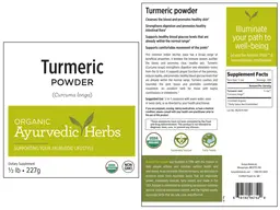 Label for Turmeric Powder