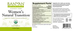Label for Women's Natural Transition