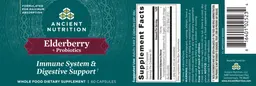 Label for Elderberry + Probiotics