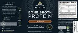 Label for Bone Broth Protein Chocolate