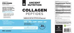 Label for Collagen Peptides Unflavored