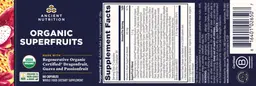 Label for Organic Superfruits