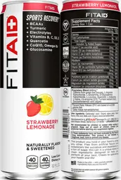 Label for FitAid Sports Recovery Strawberry Lemonade
