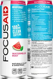 Label for FocusAid Brain Boost Watermelon Mint